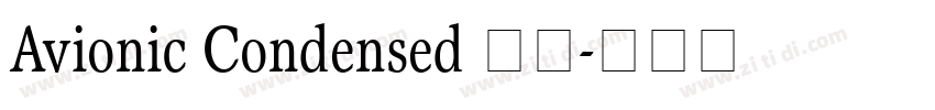 Avionic Condensed 粗体字体转换